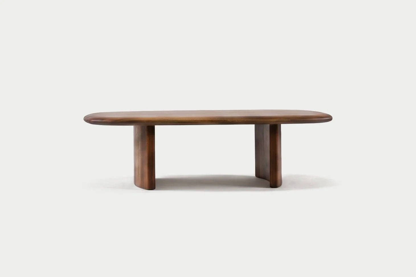 Nara / Deens Ovale Salontafel van Massief Walnoot