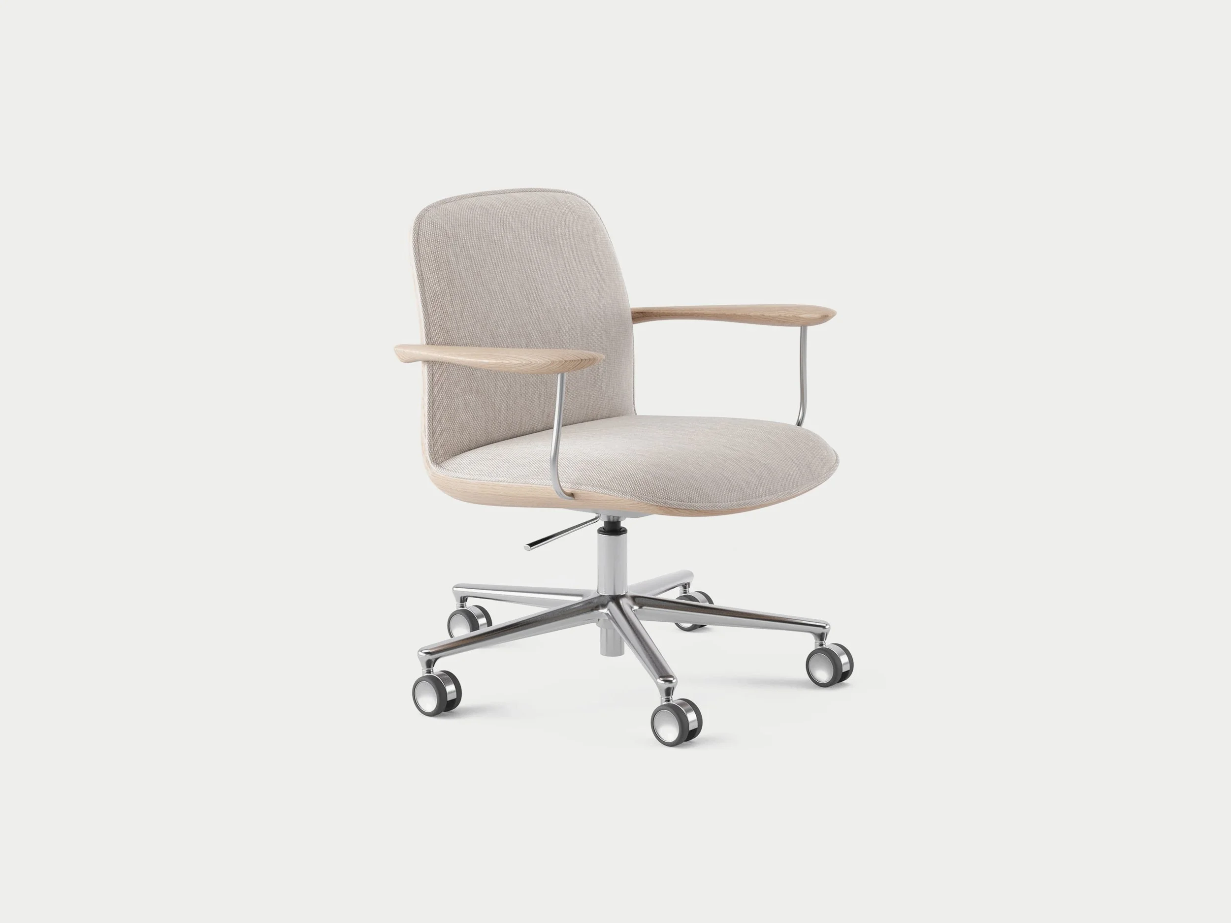 Artisan / Nila Office / Draaibare Bureaustoel van Massief Hout / Low & High