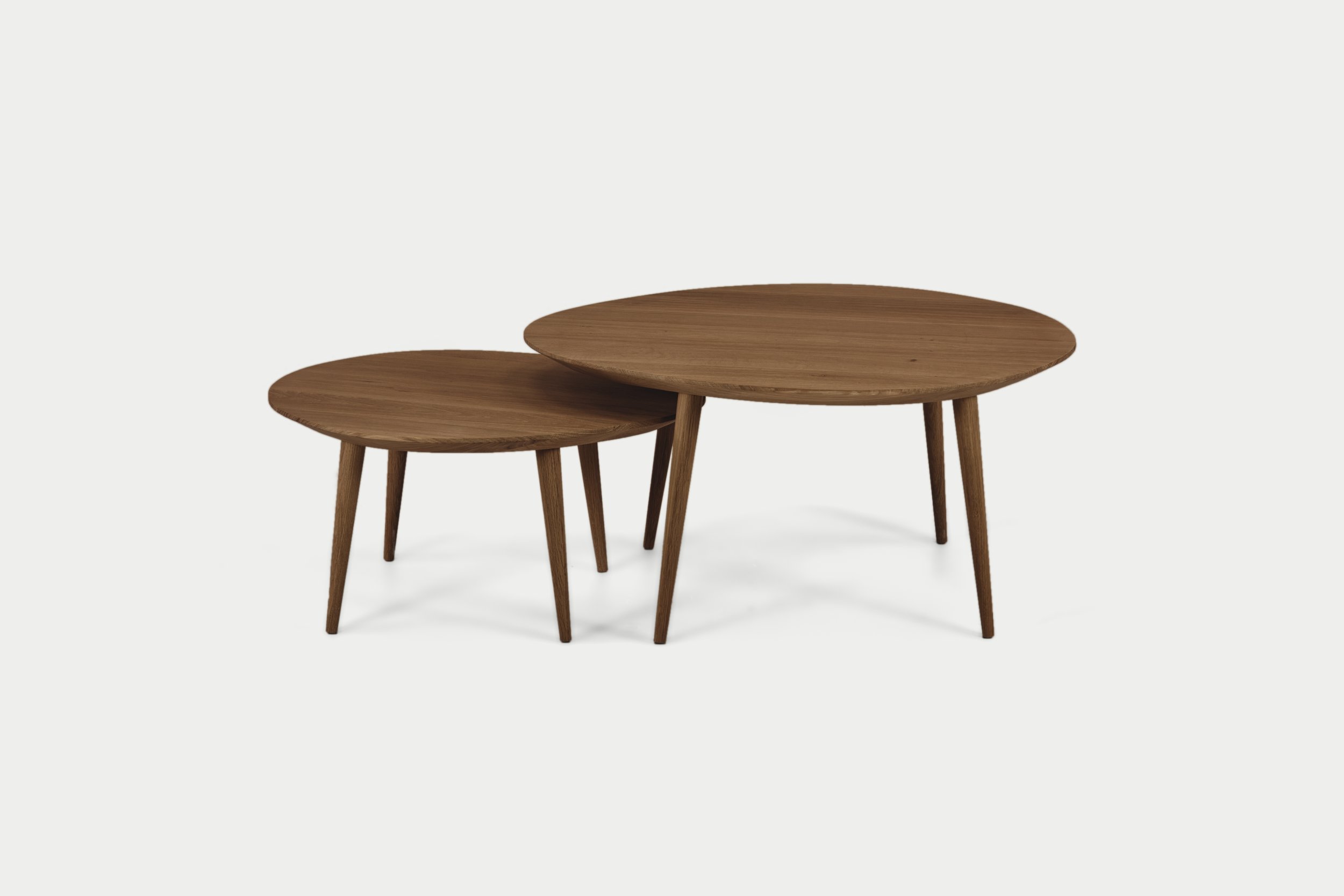 Pebbles / Kiezelvormige Salontafel van Massief Walnoot