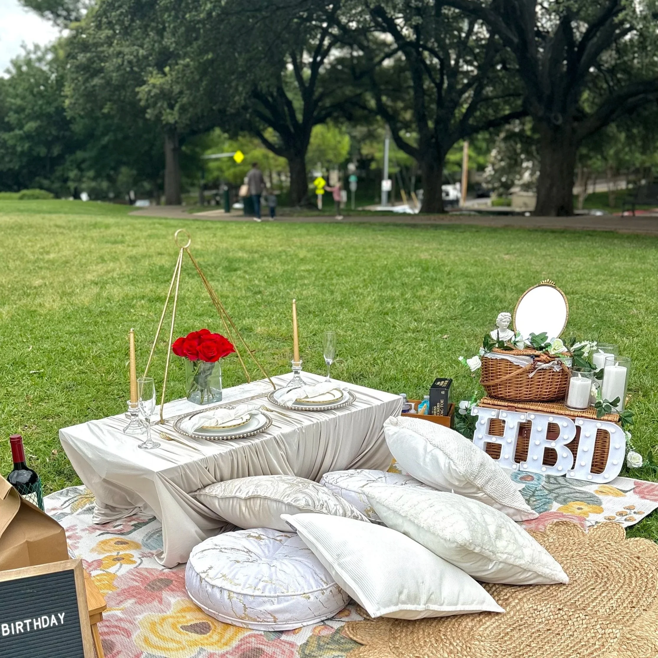 Luxury birthday picnic experience in Dallas TX