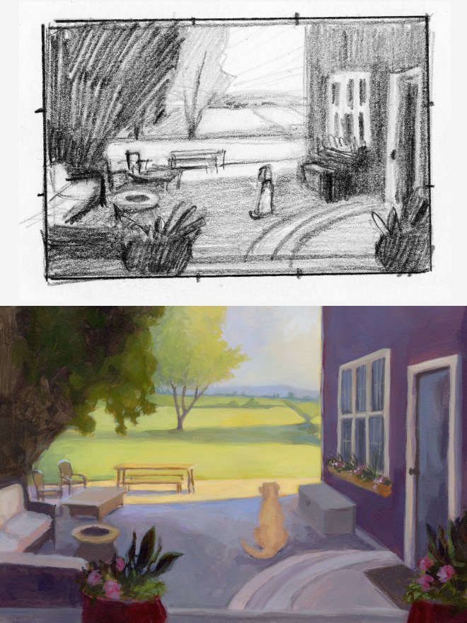 Crafting Custom Paintings of Homes & Gardens