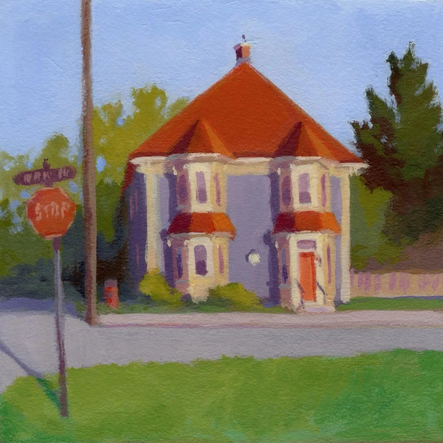 Creating these small square paintings reminded me of the pieces I played on piano during my childhood. Each miniature explores a particular idea or form of expression…
This brilliantly coloured historic house is even more attention grabbing i
