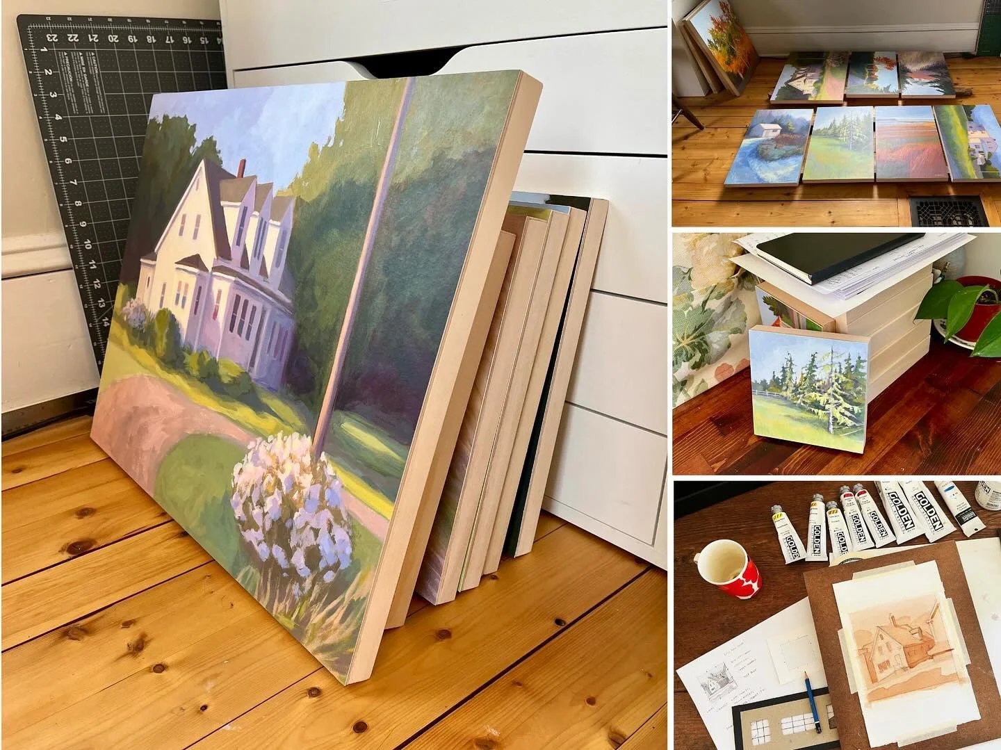 Here&rsquo;s a gallery of behind-the-scenes of my flurry of creating new work in the studio over the past year! The work was part of my summer solo show, and then released as a Miniatures Collection and Songs of Grasses Collection. 🥰

It&rsquo;s kin