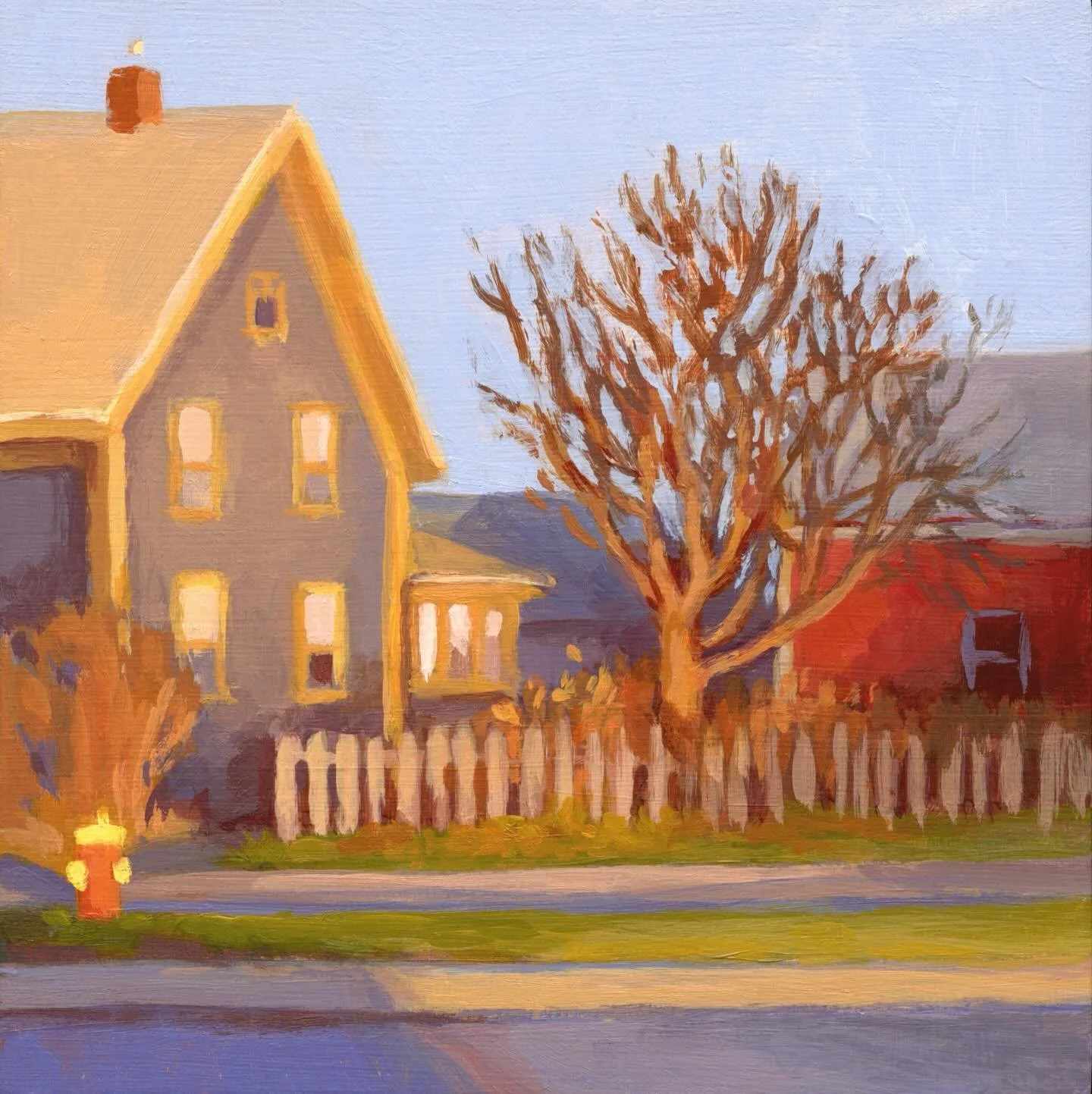 The garden next to this old house in Annapolis Royal was filled with fall seedheads and crunchy fallen leaves. Late afternoon sun caught the branches of this lovely old tree just so. 🍂🧡

Fall Garden Centrepiece
6x6&rdquo; acrylic on cradled panel, 