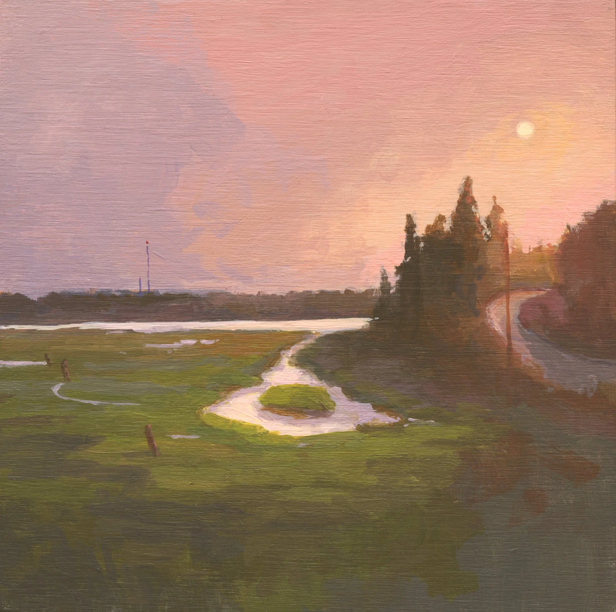 Marsh Haze. Miniature. Acrylic on panel.