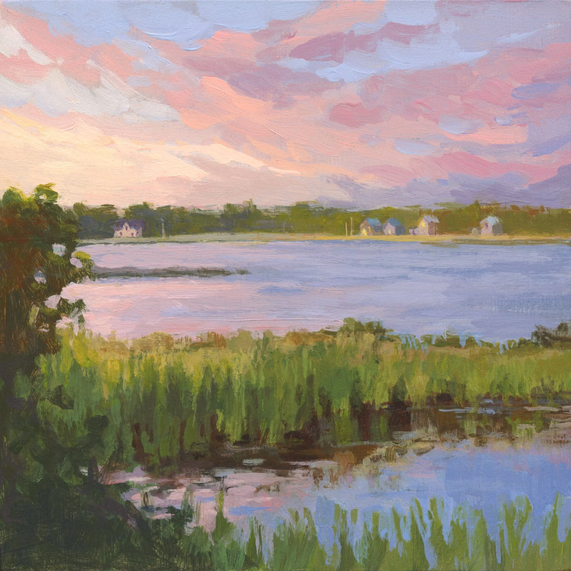 A New Day, Broad Cove. Miniature. Acrylic on panel.
