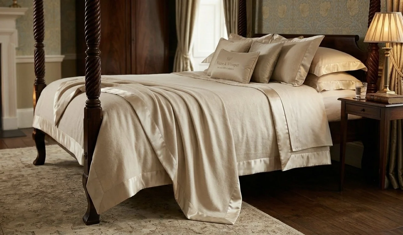 John Atkinson Cashmere De Lux with Satin Binding