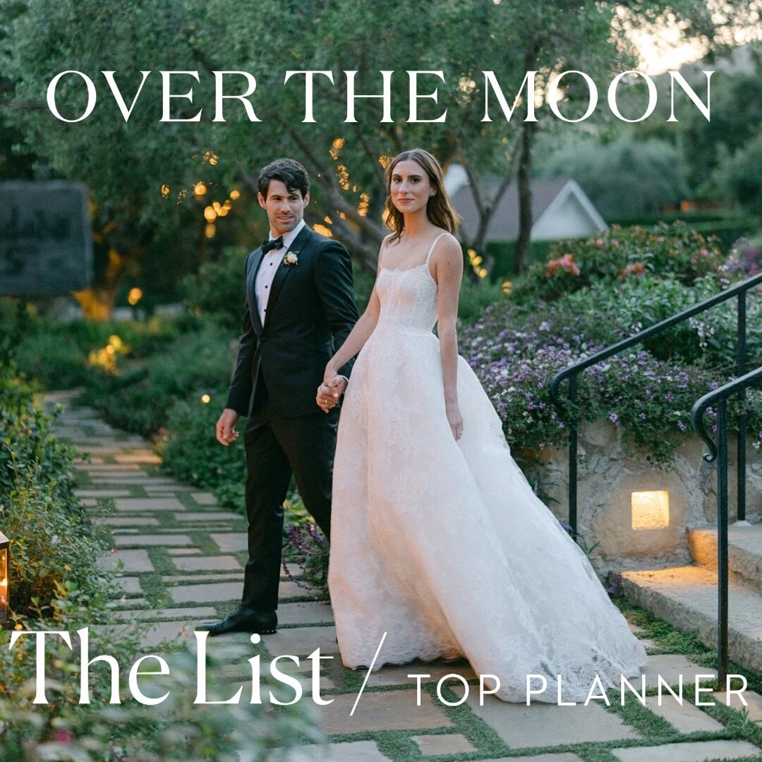 So exciting to be included on &quot;The List&quot; of @overthemoon Top Wedding Planners for 2024. Congratulations to my talented friends and colleagues who made the list, and a heartfelt thank you to the incredible team at @overthemoon @shaynaseid @s