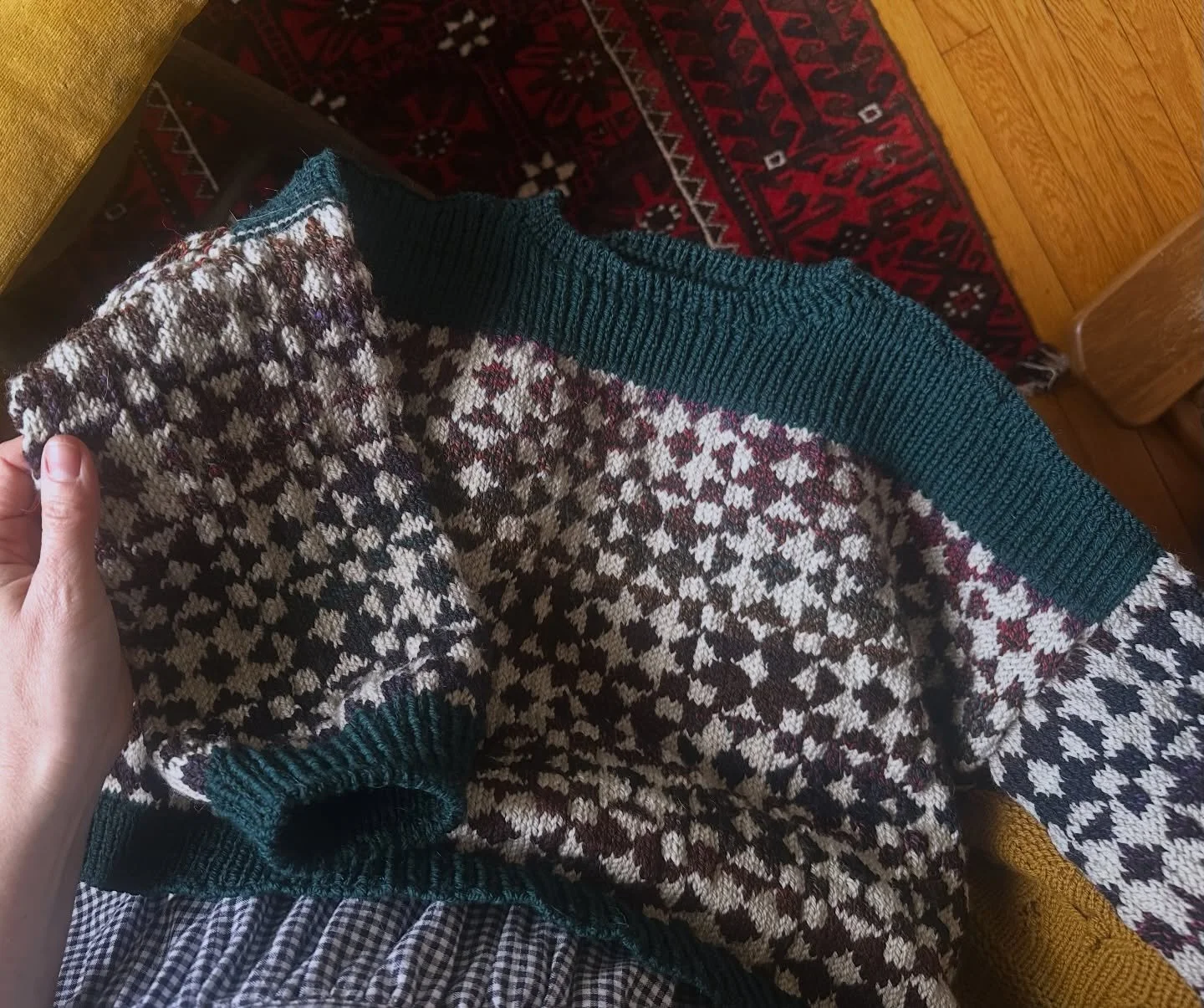 I finished knitting my Framed sweater!! I&rsquo;ve worked on it off and on for this past year. So excited to see it completed! I just need to wash and block. Maybe they&rsquo;ll be a few more cold snaps to wear it before summer we will see. I love it