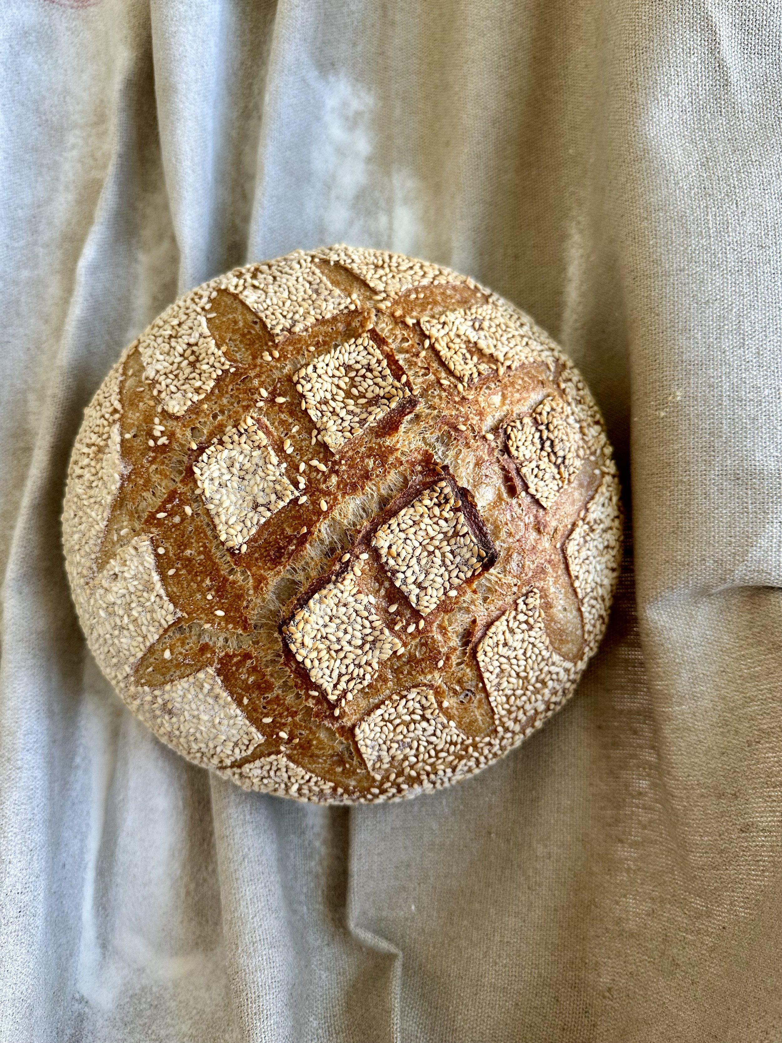 Sesame Sourdough Loaf