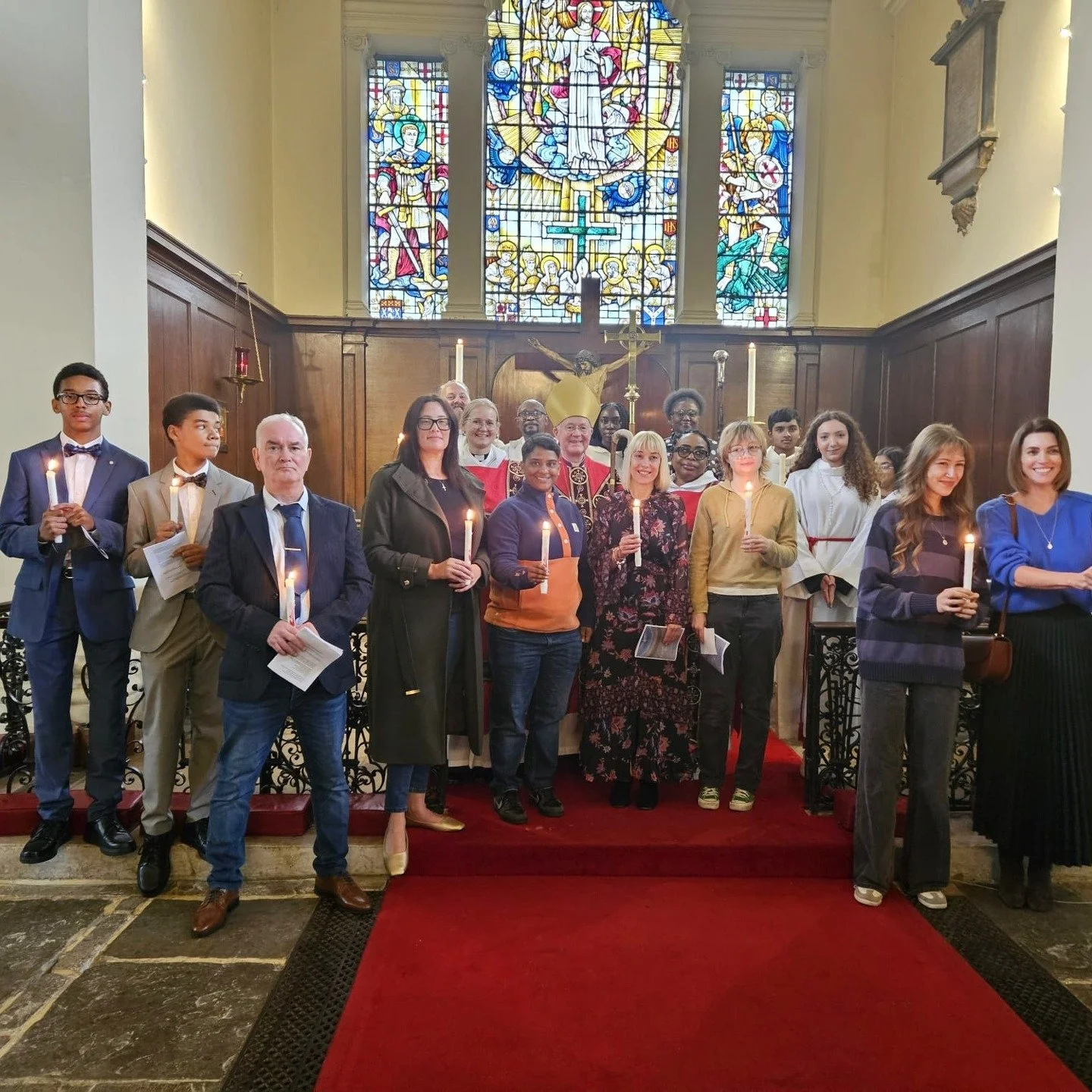 Yesterday, 9 members of our congregation received the sacrament of Confirmation. In this beautiful moment, their baptismal promises were renewed and the gift of the Holy Spirit deepened within them.

Through Confirmation we are bound more deeply not 