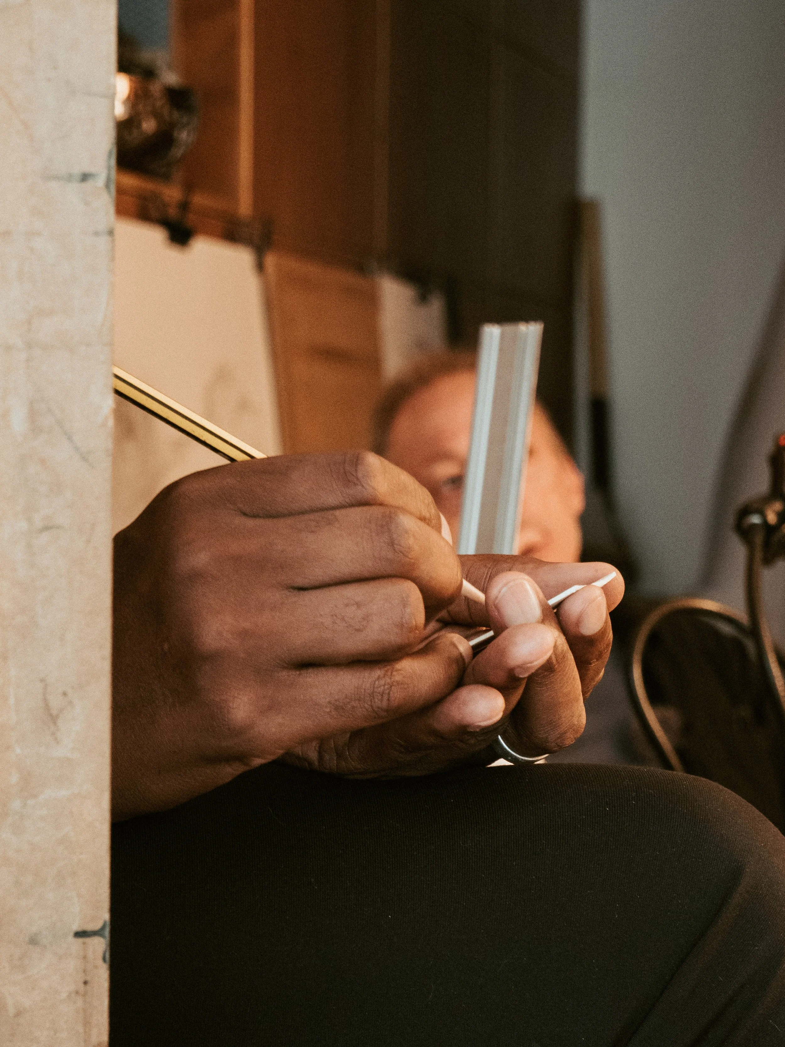 Curtis Holder, starting to create miniature on vellum (2).jpg