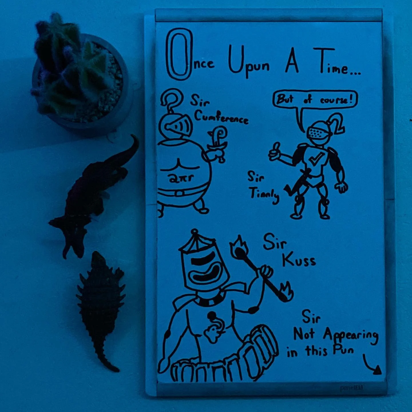 Can you guess who supplied the round table? #whiteboard #puns