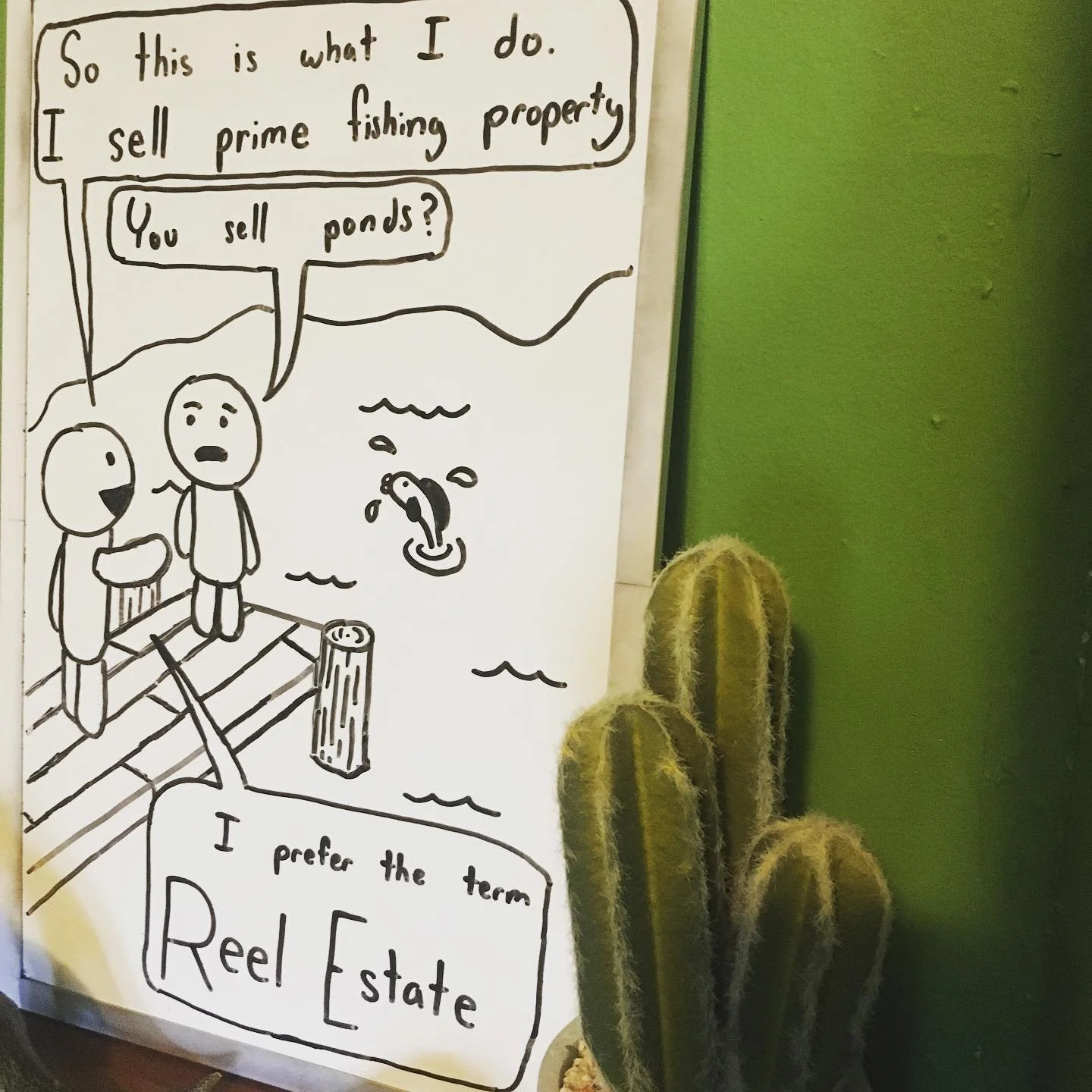 Something here is a little fishy #whiteboard #puns