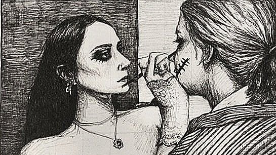Lucy and Me, Pen and Ink