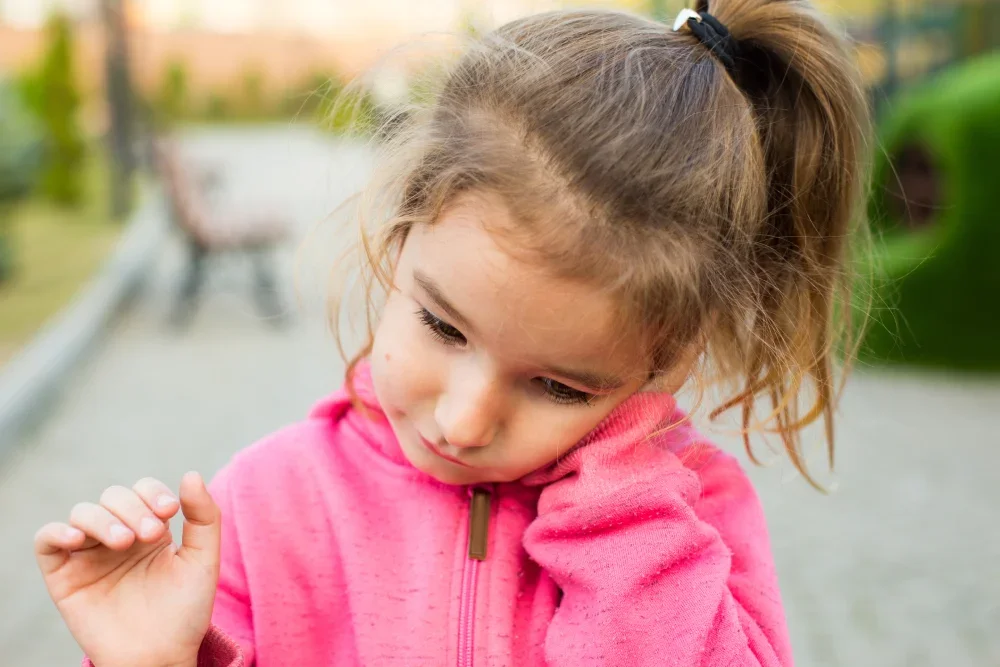 Child with an ear infection