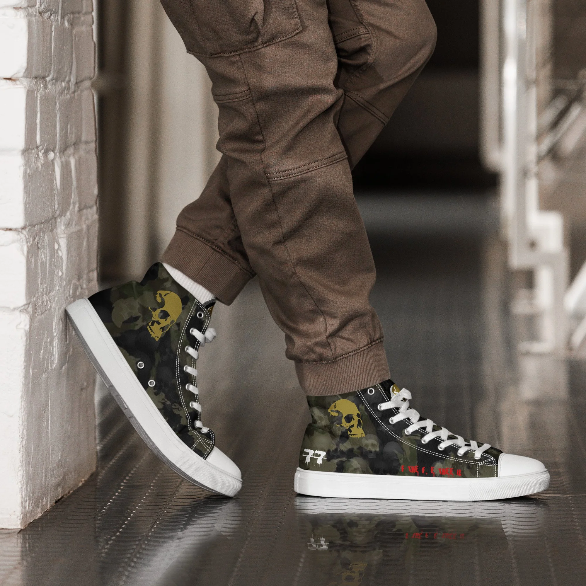 TEEYOOSHOO- UNKNOWNZ- Men’s high top canvas shoes