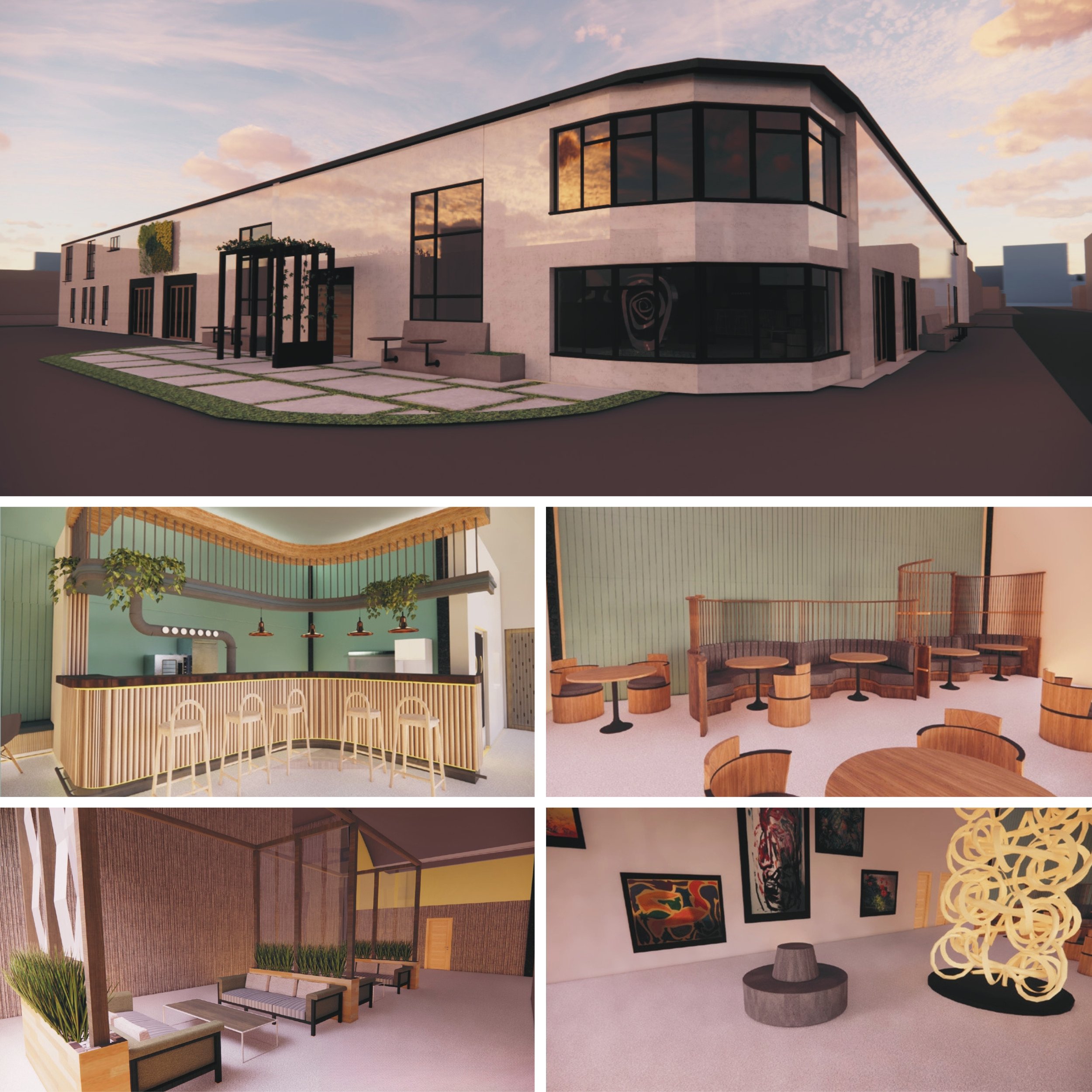 DESIGN PROPOSAL - PRIMARY EXTERIOR RENDERING & INTERIOR COMMON SPACE RENDERINGS