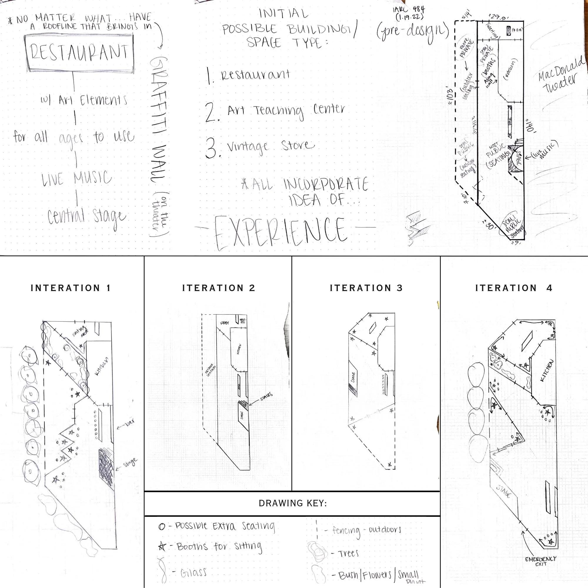 DESIGN DEVELOPMENT - PRELIMINARY + SCHEMATIC SKETCHES