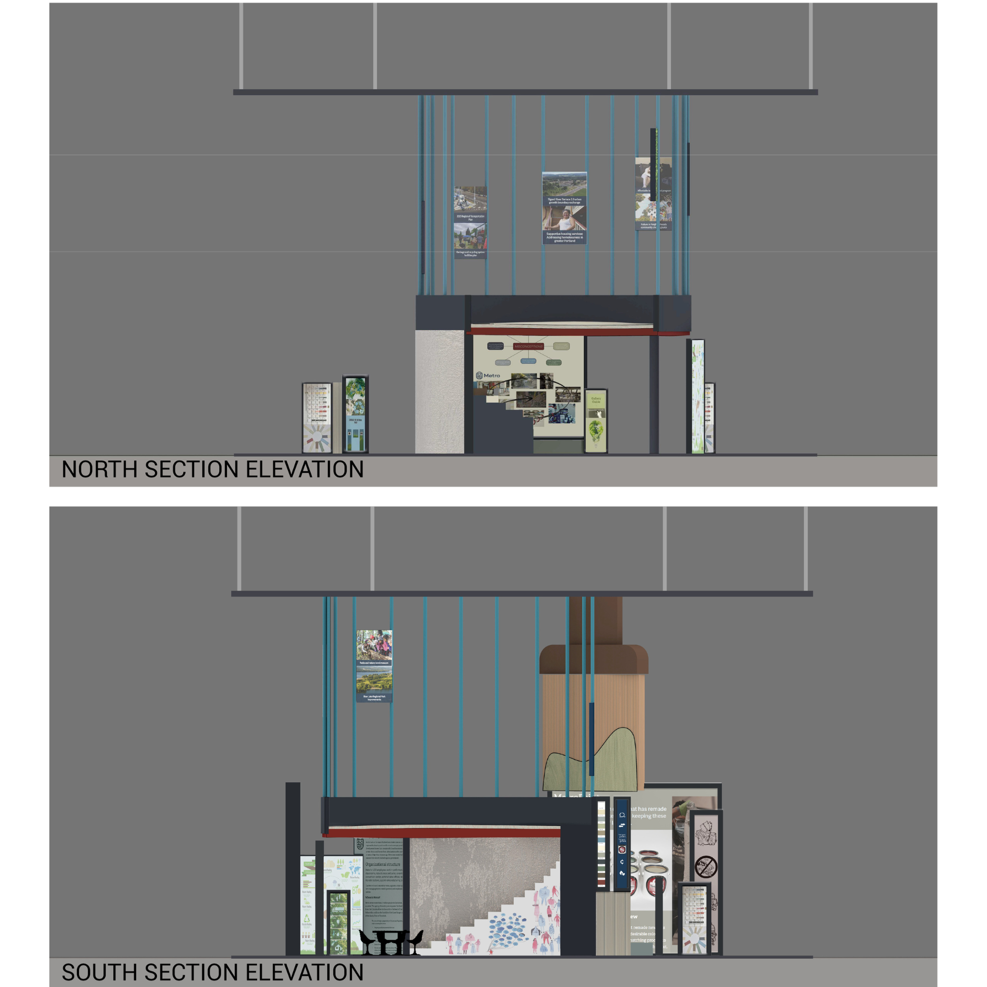 DESIGN PROPOSAL - RENDERED SECTION ELEVATIONS - II