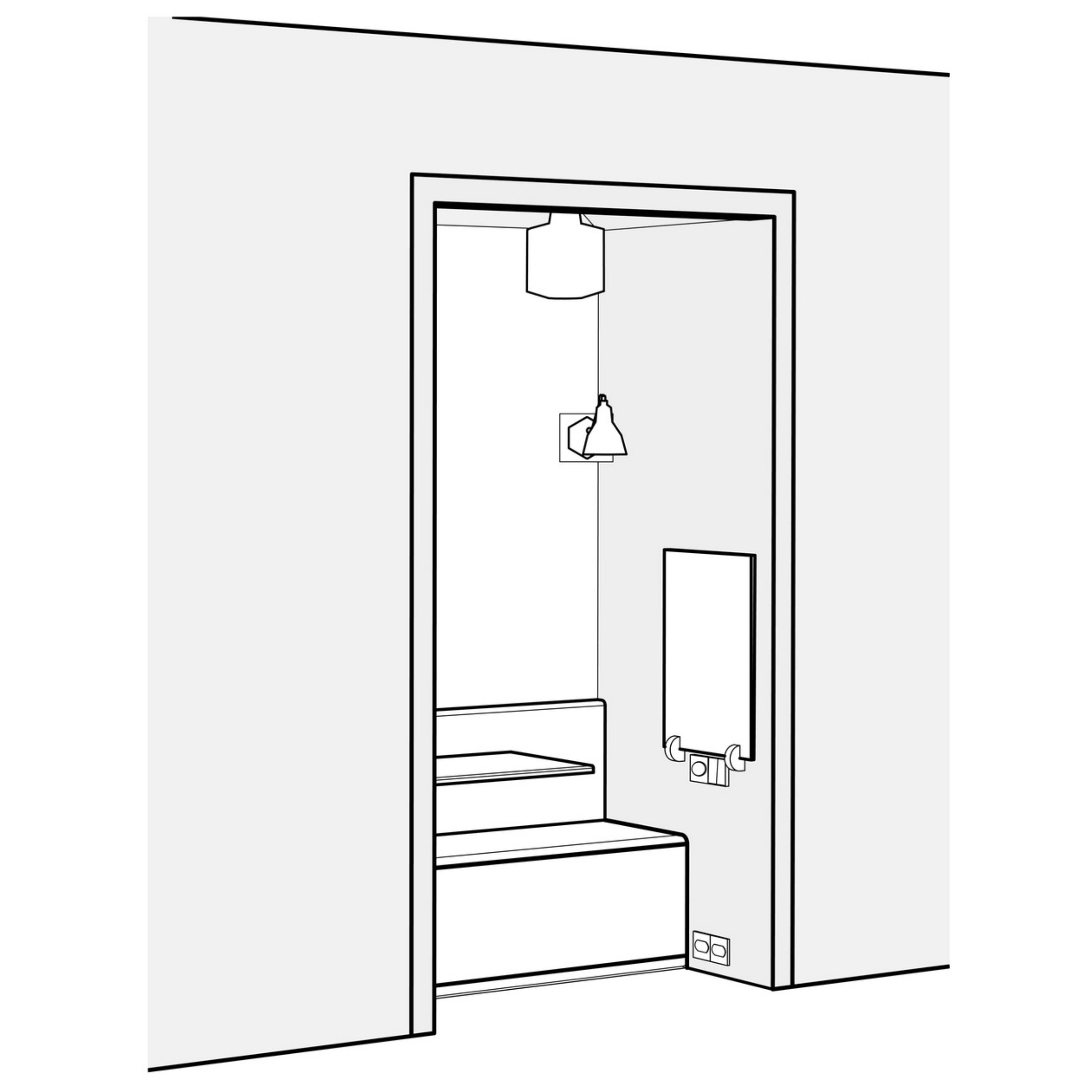 PROPOSED STUDY NOOK DESIGN - PERSPECTIVE DRAWING