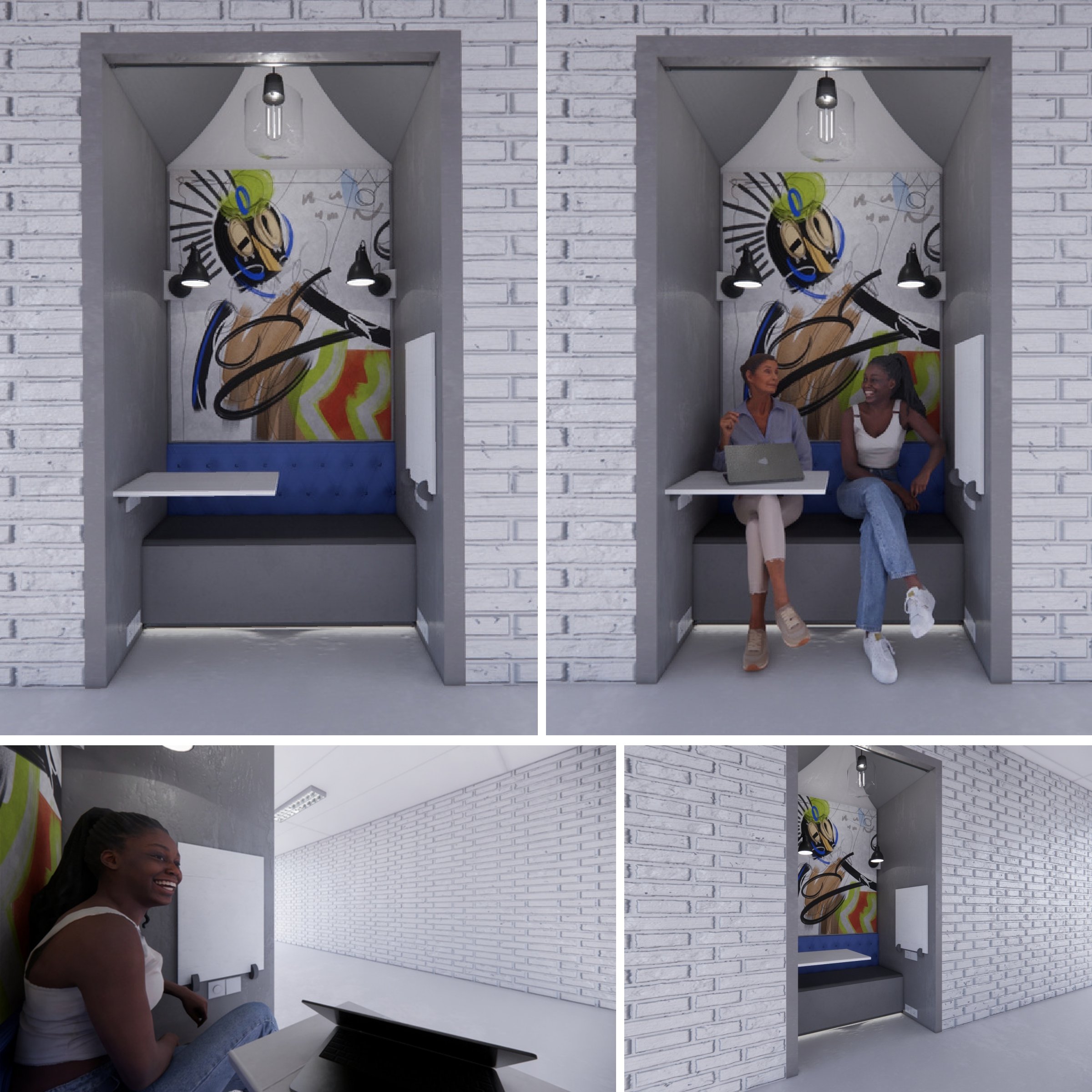 PROPOSED STUDY NOOK DESIGN - ENSCAPE RENDERINGS- II