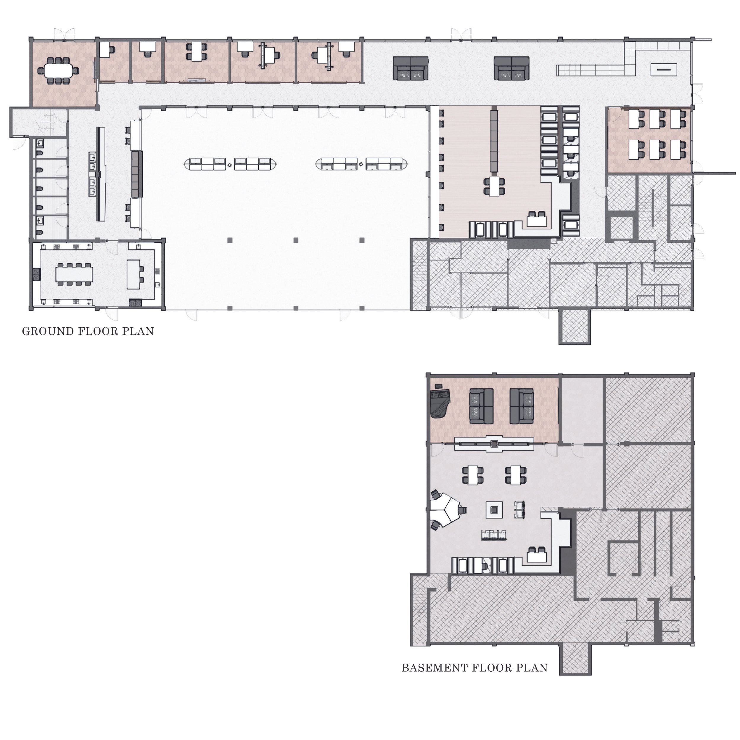 DESIGN PROPOSAL - RENDERED FLOOR PLANS