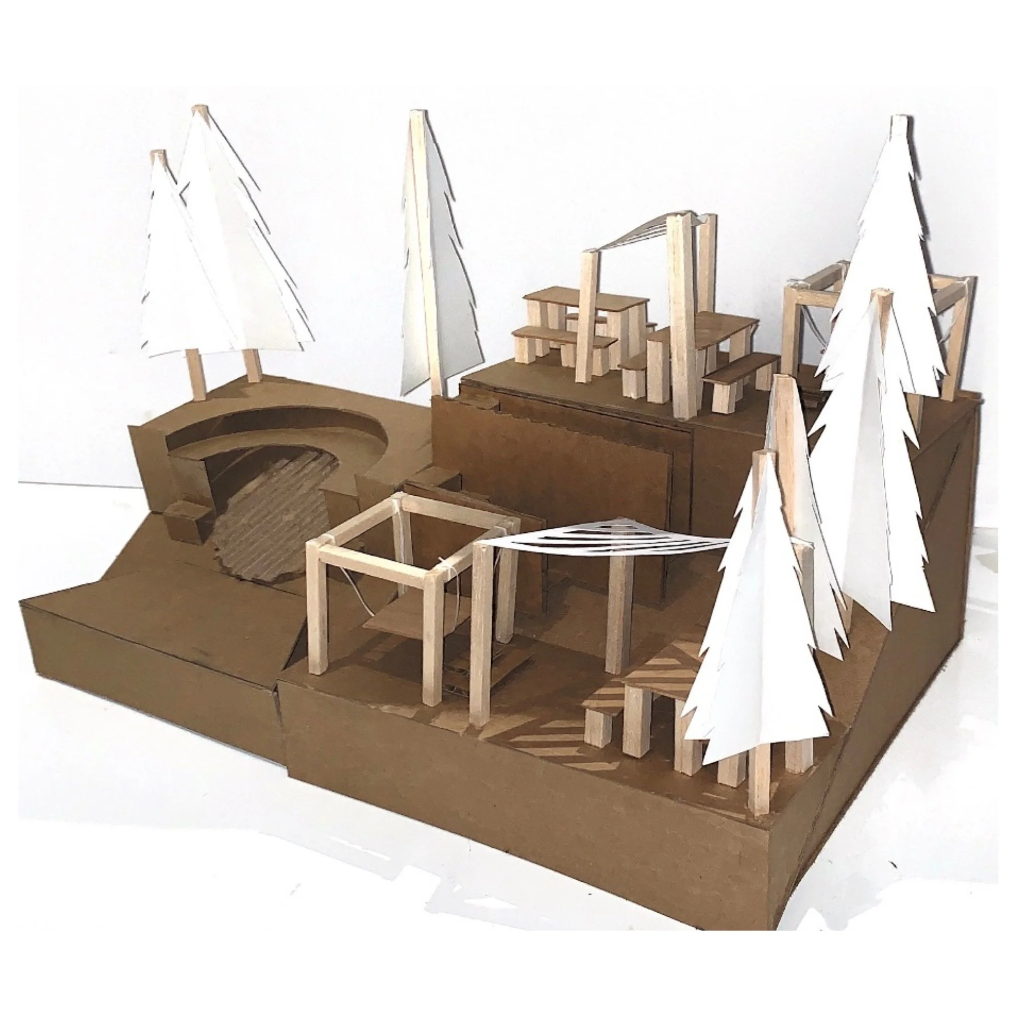 3D MODEL - OUTDOOR AUDITORIUM + SEATING - I