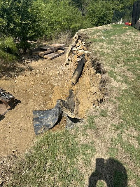 Cherry Hill Project - Stone Retaining Wall