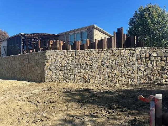 Cherry Hill Project - Stone Retaining Wall