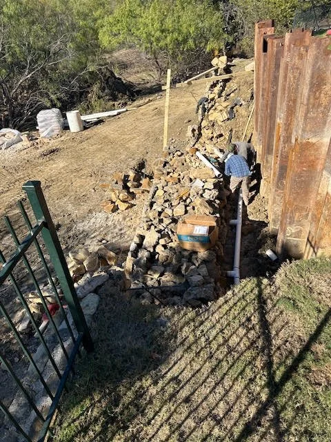 Cherry Hill Project - Stone Retaining Wall