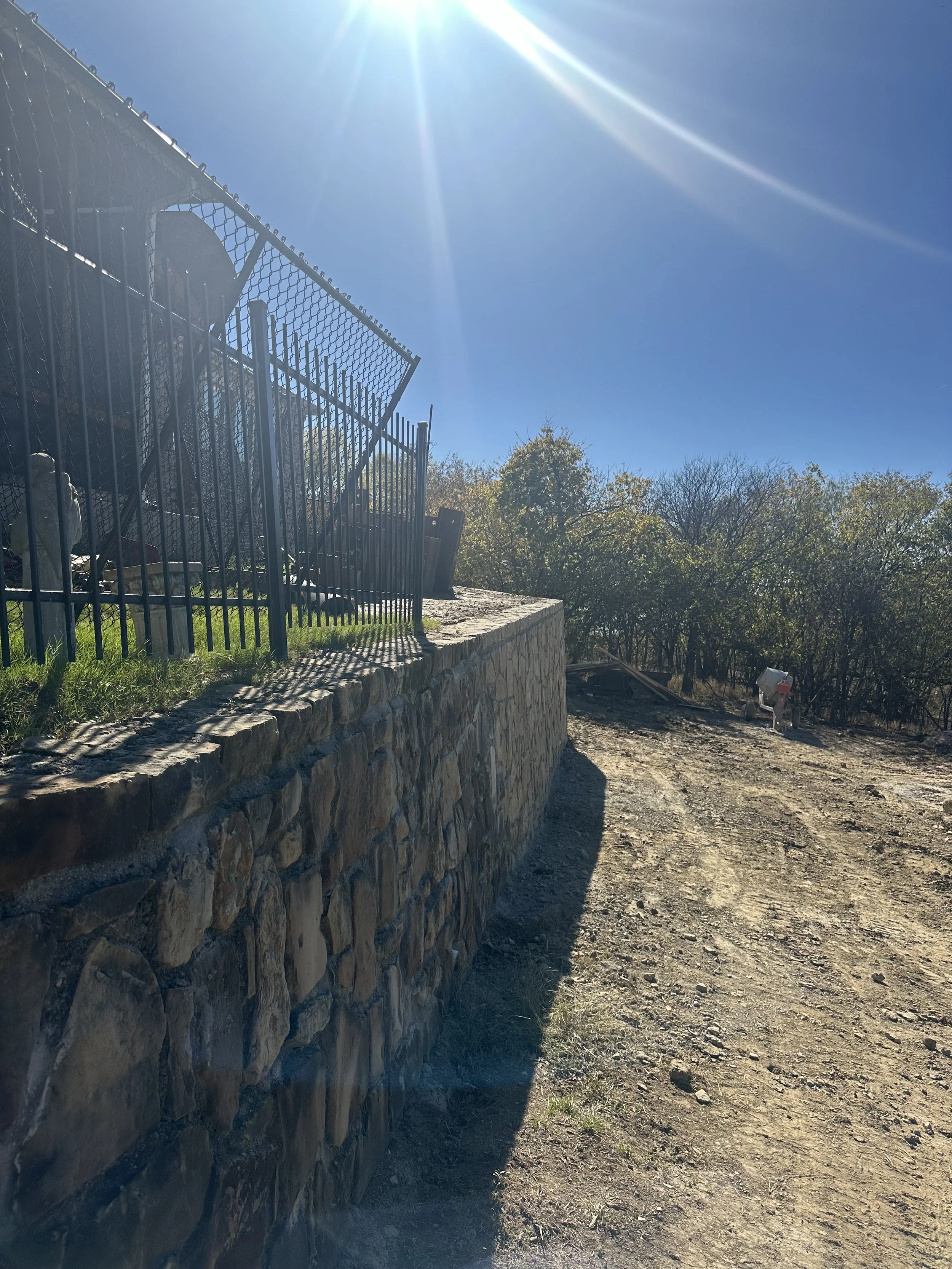 Cherry Hill Project - Stone Retaining Wall