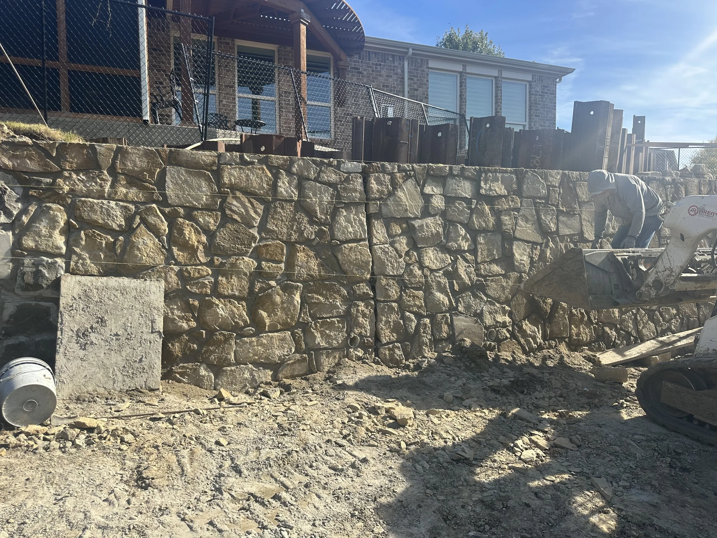 Cherry Hill Project - Stone Retaining Wall