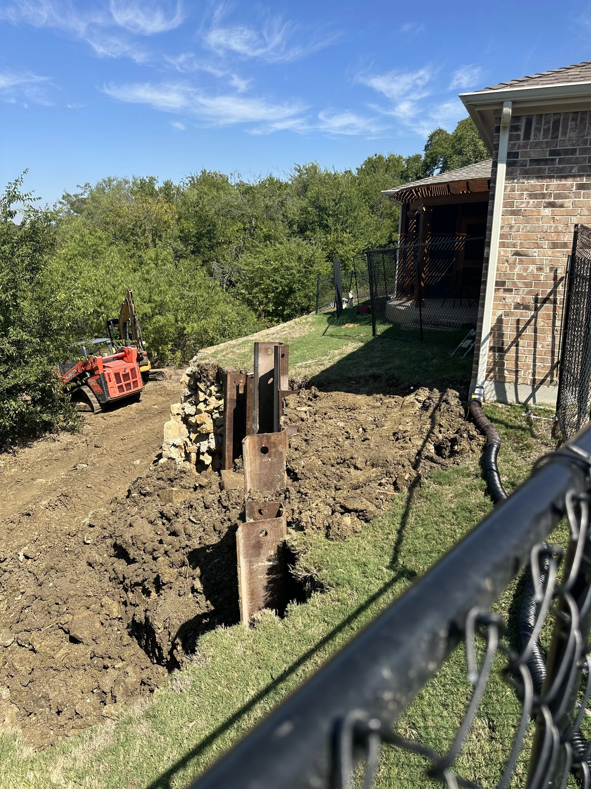 Cherry Hill Project - Stone Retaining Wall