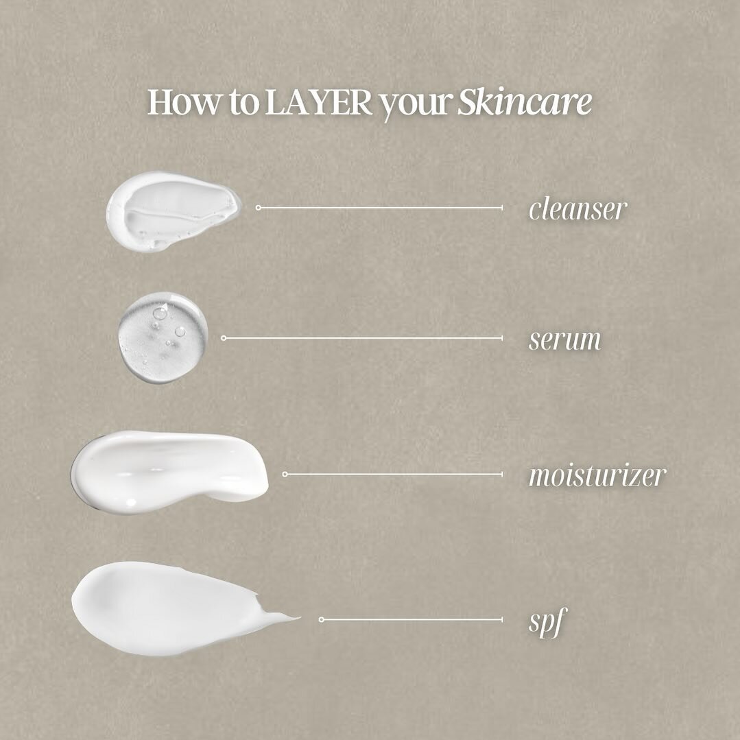 How to Layer your Skincare🧴💕 
*
*

#antiagingtreatment #antiaging #collagenproduction #collagen #acnescars #acnescarstreatment #skintips #chicago #chicagomedspa #perfectskin #healthyskin #spanearme #procelltherapies&nbsp;#estetics&nbsp;#procell&nbs