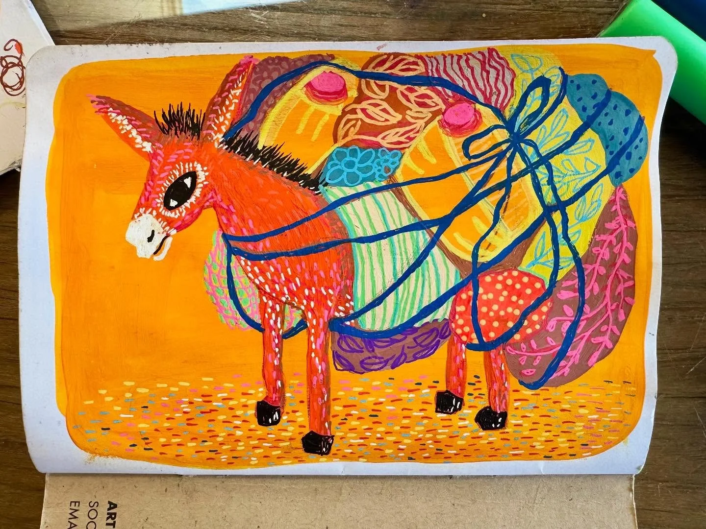 Played in my sketchbook today. 
Growing up in Ethiopia, I was always around donkeys, so I have such a soft spot for them today. I believe they are masters of calm endurance and true underdogs.

#DonkeyLove#HardworkingDonkey
#DonkeyLife #BeastOfBurden