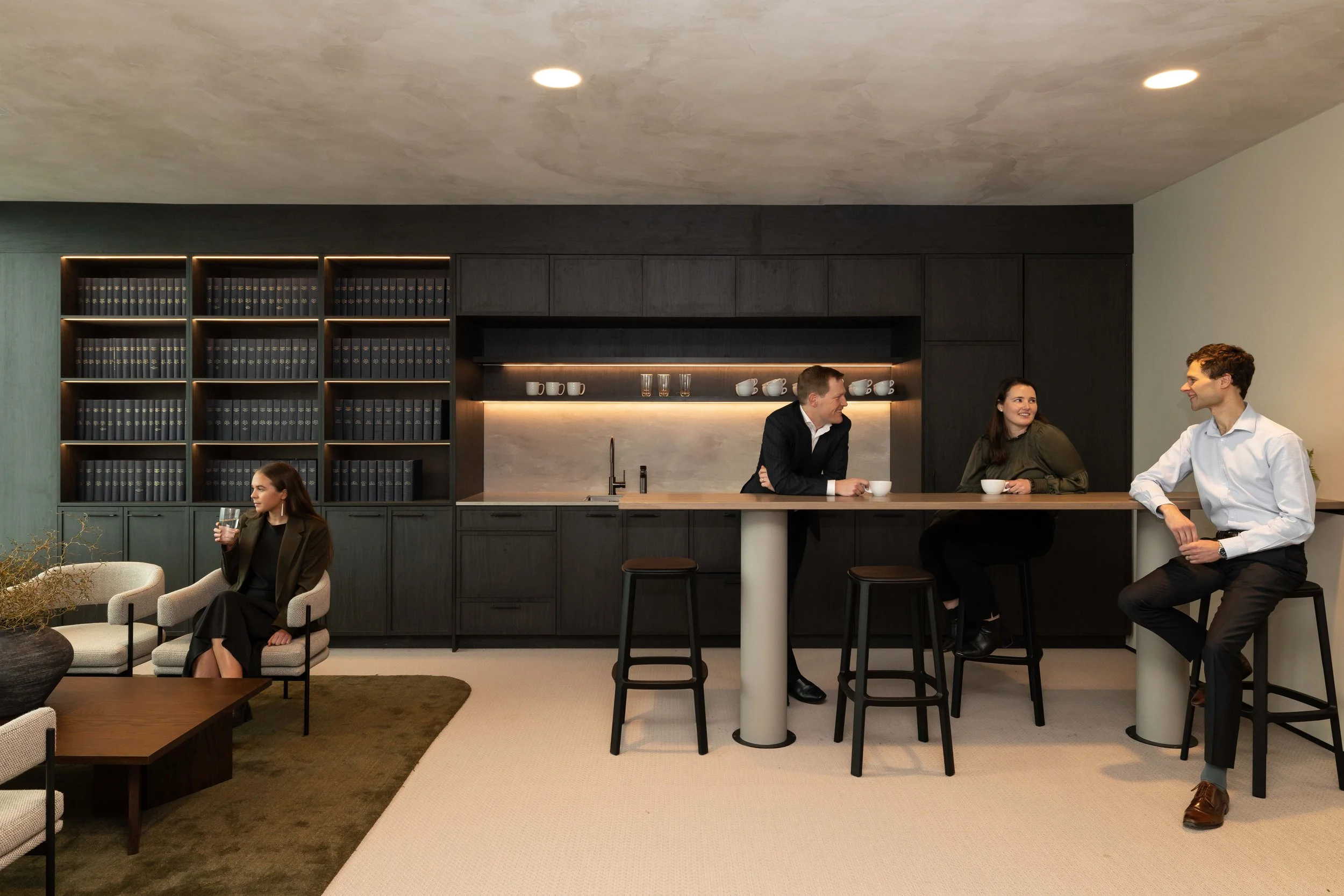 Novacolor Marmorino KS Venetian plaster at Russell McVeagh offices, Wellington