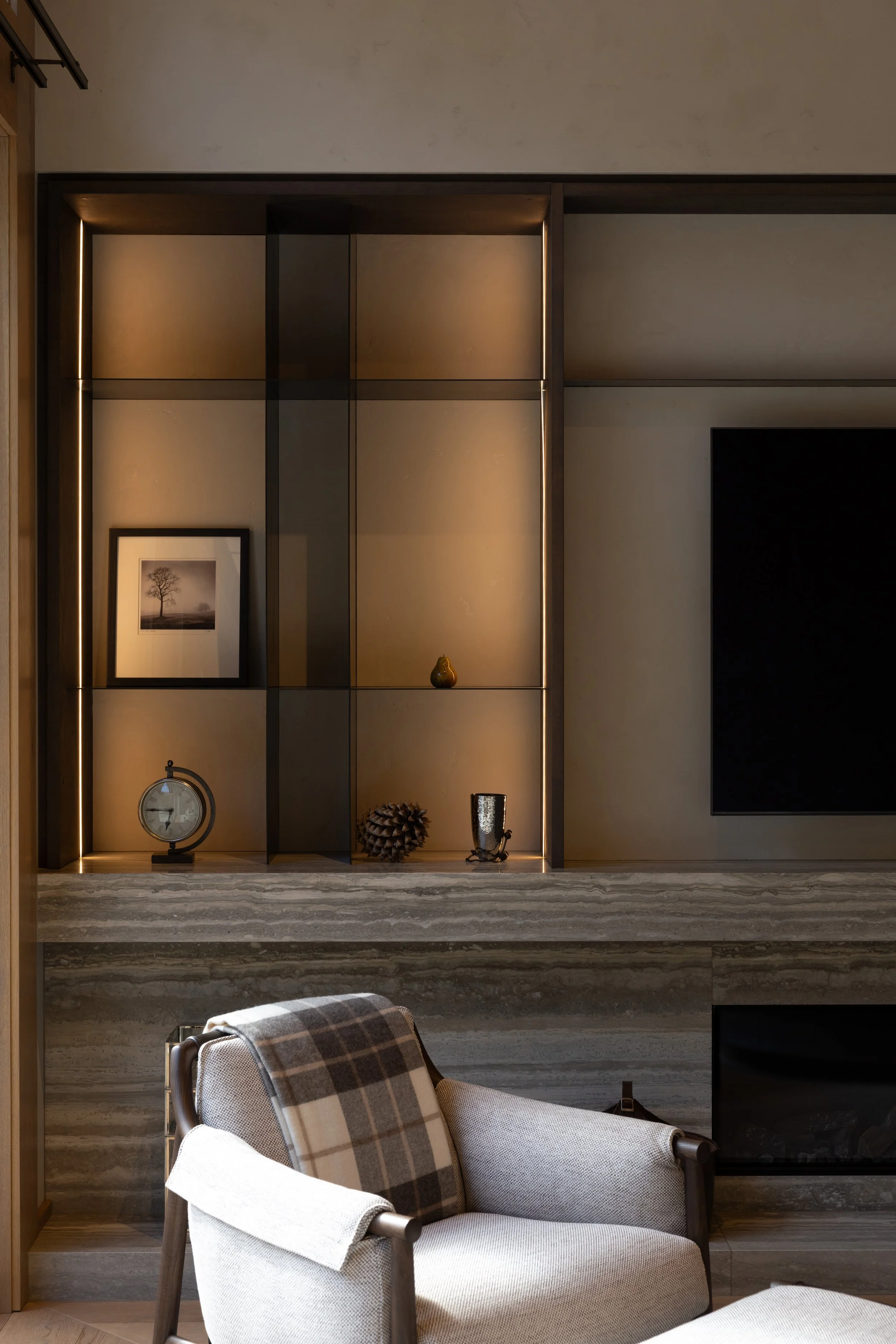 Novacolor Calce Cruda Venetian plaster at Aspen House, Queenstown Living Room 