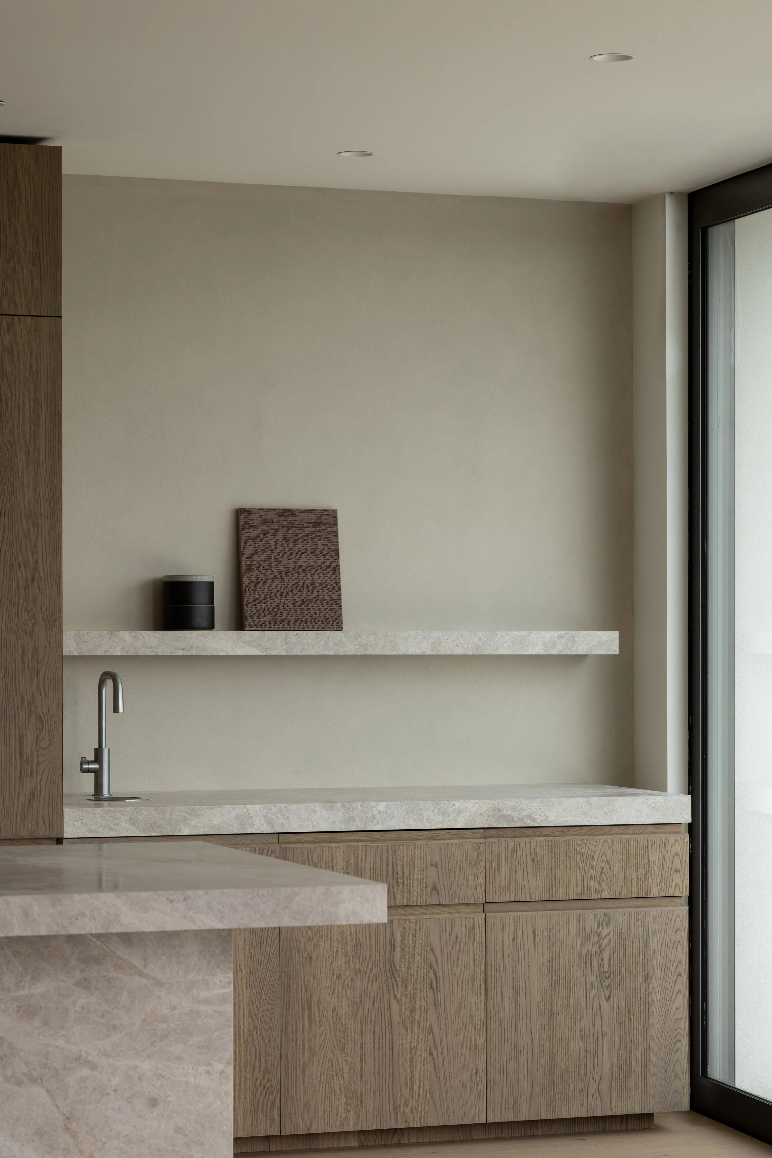 Exhibit on Jervois Auckland featuring Cemher microcement splashback