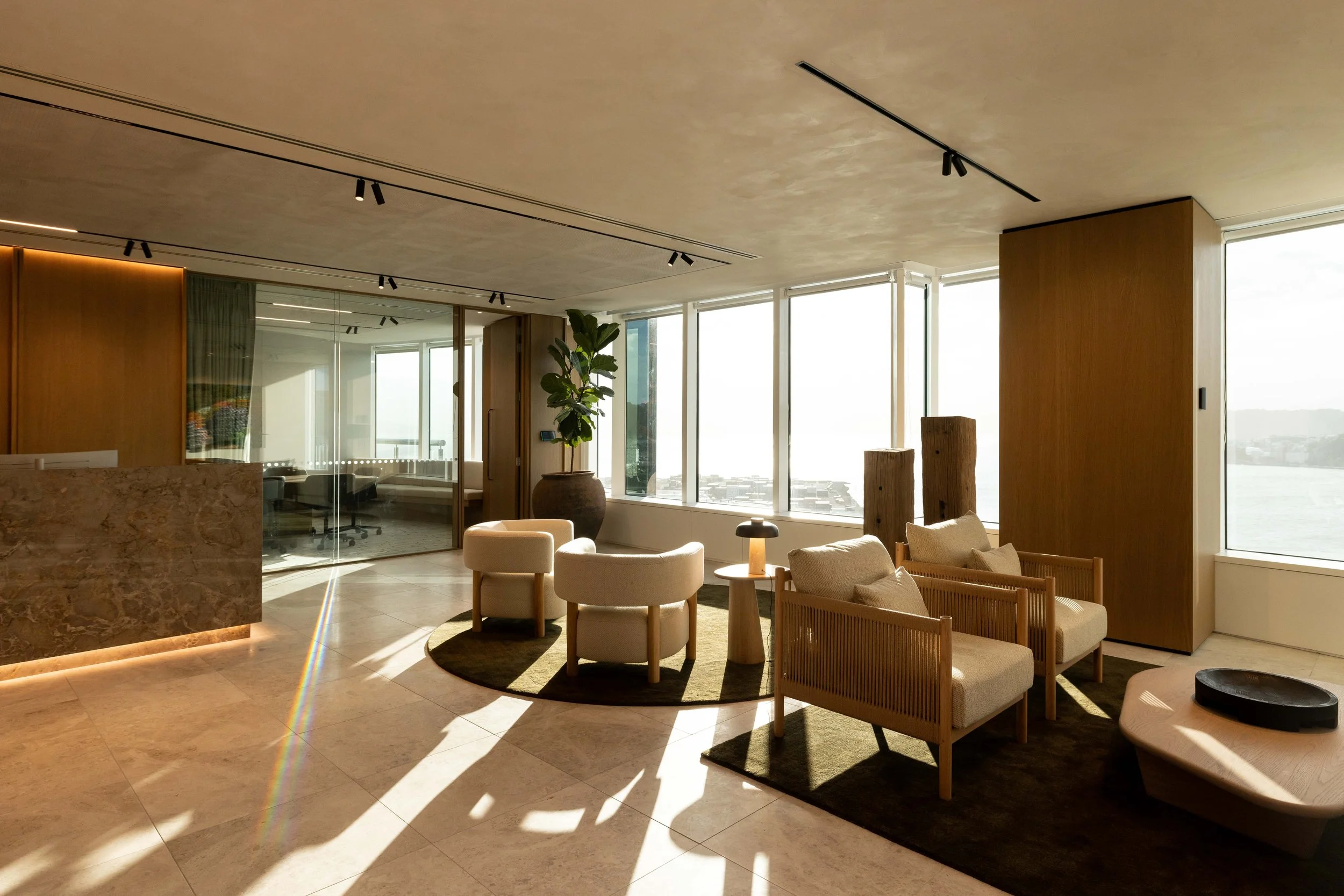 Novacolor Marmorino KS Venetian plaster at Russell McVeagh offices, Wellington