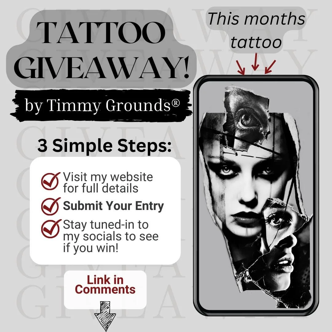 Tattoo Giveaway! 🎁 Check out my exclusive design for October &amp; check out the guidelines for the giveaway on my website. If you like it, enter to win! I'll announce the winner Live via social media on November 1st.