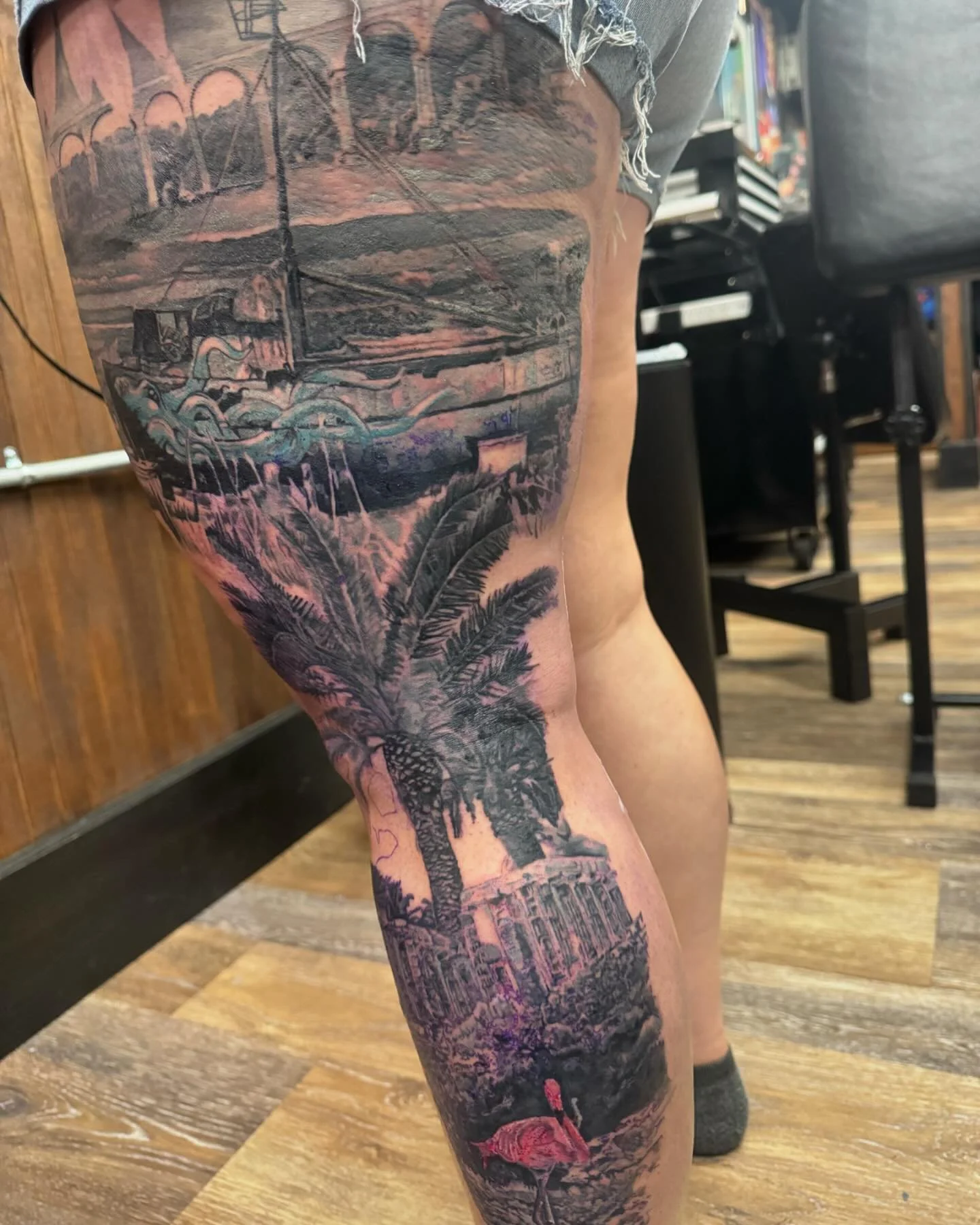 Work in progress and so much fun!!!!

 &ldquo;Life shrinks or expands in proportion to one&rsquo;s courage&rdquo; - Ana&iuml;s Nin.

@socialgracestattoostudio @neumatattoomachines @industryinksusa @inkworkswraps @jconly_official @5thavesupplies @then
