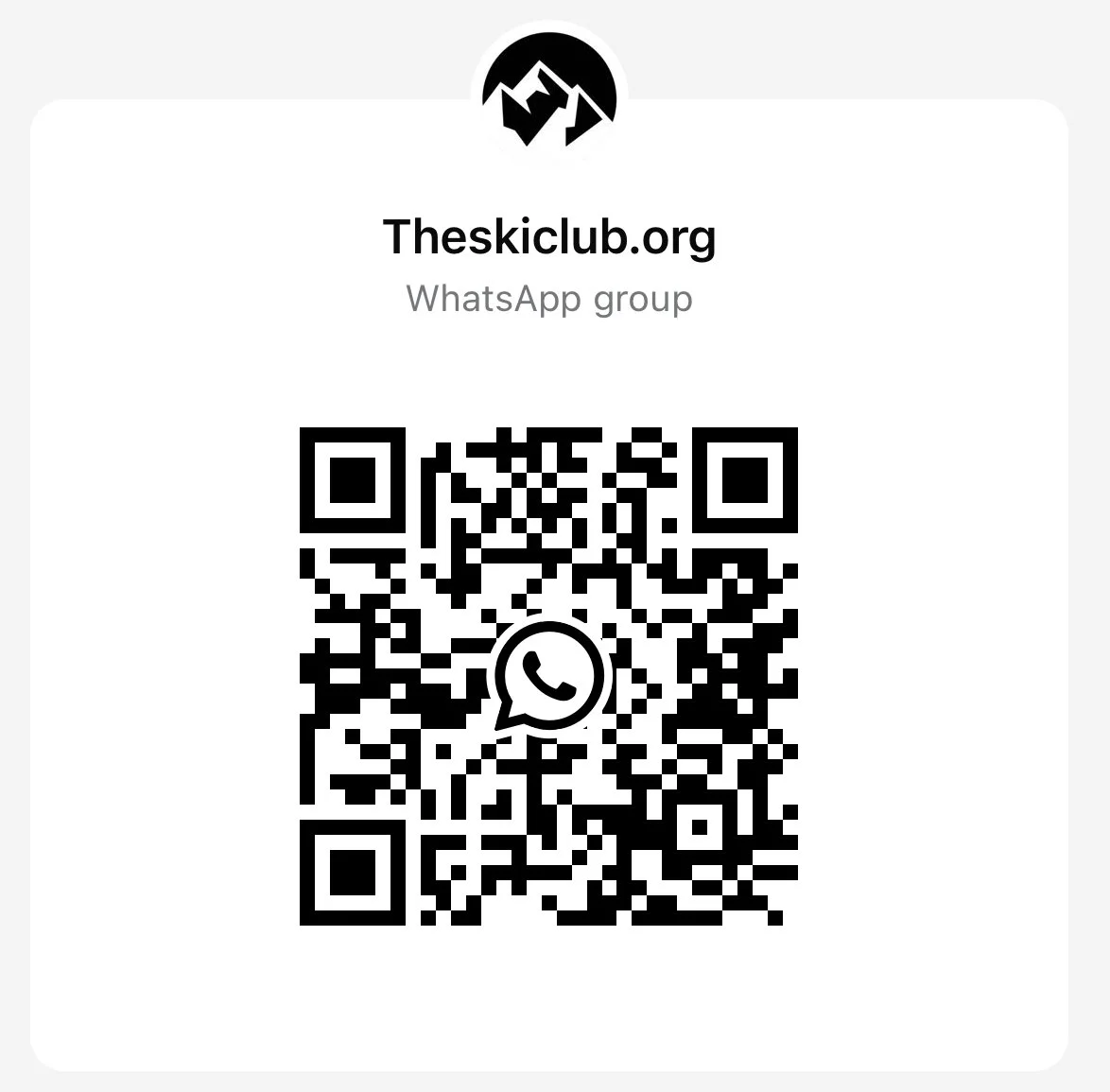 QR code for Thesickclub.org WhatsApp group.