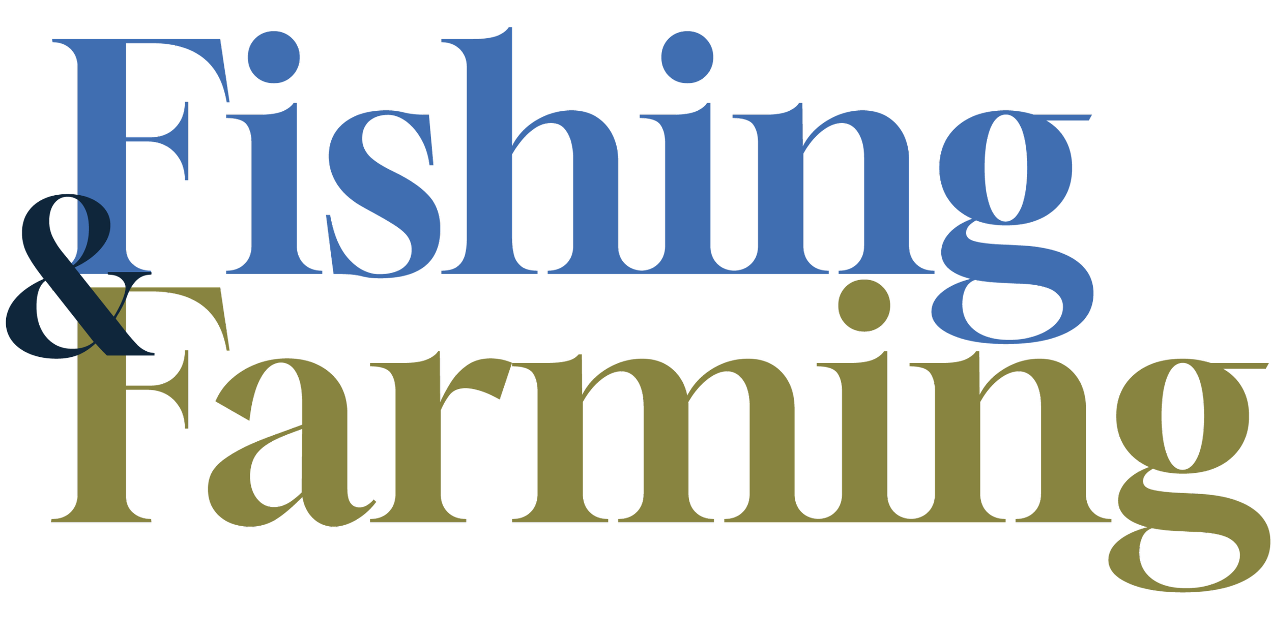 Fishing and Farming Word Graphic