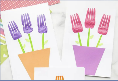 FORK-PAINTED FLOWERS