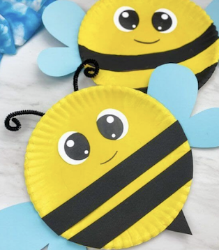 PAPER PLATE BUMBLEBEES