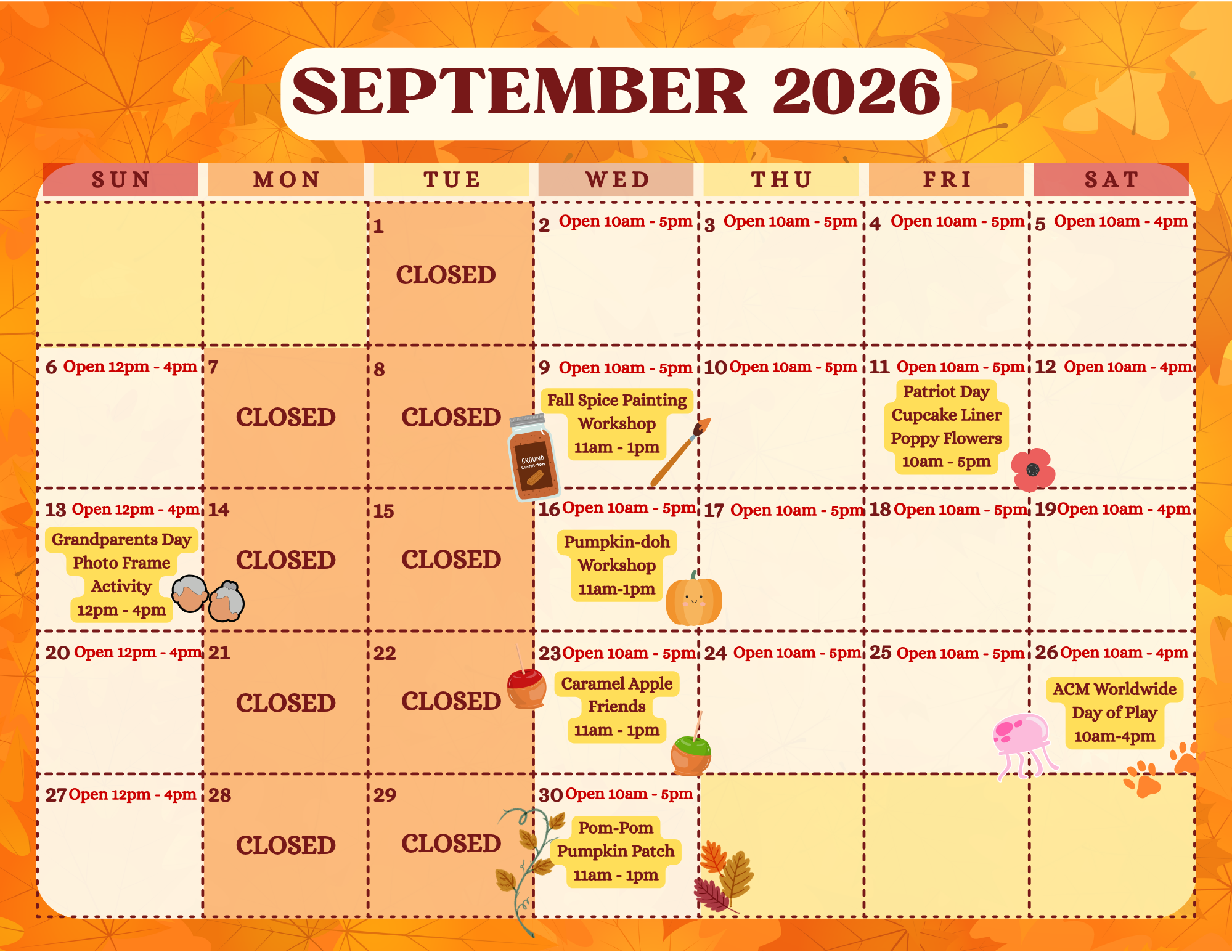 SEPTEMBER CALENDAR