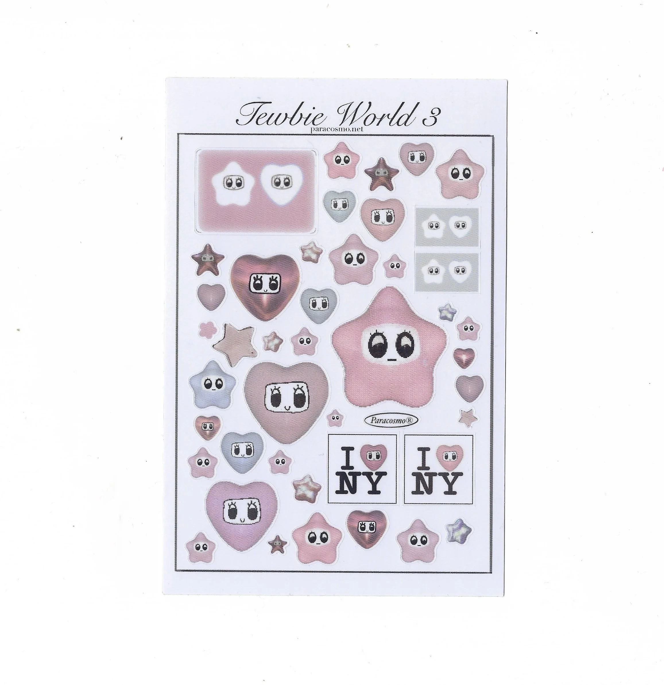 Tewbie World 3 Sticker Sheet