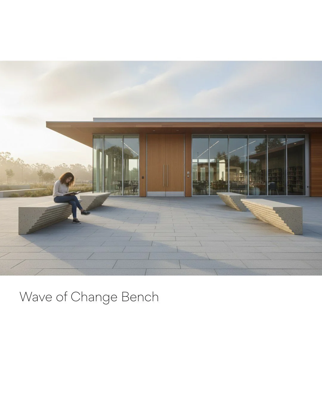 We&rsquo;re working alongside the experts at V3 Lighting to bring a new level of brilliance to outdoor seating with our Wave of Change benches.  Uplighting illuminates the pathway, making it stand out as a landmark, day or night.

The cantilevered de