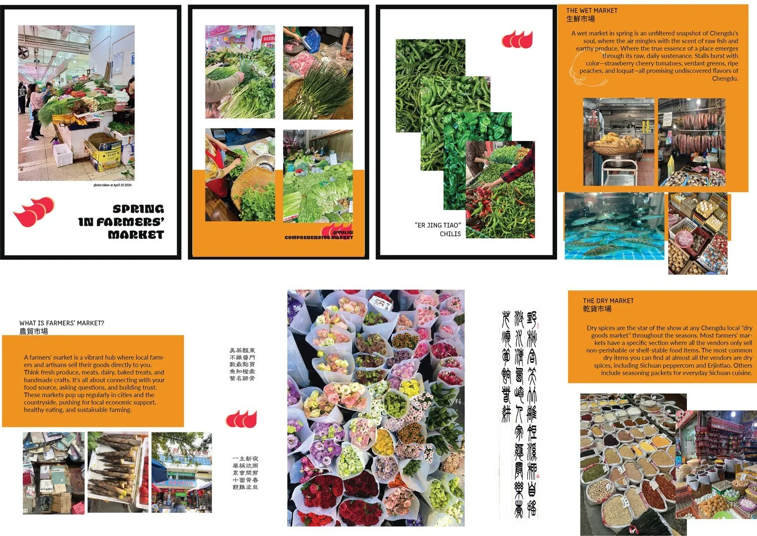 Spring in Chengdu's farmers' markets — wet market, dry market and er jing tiao chilis